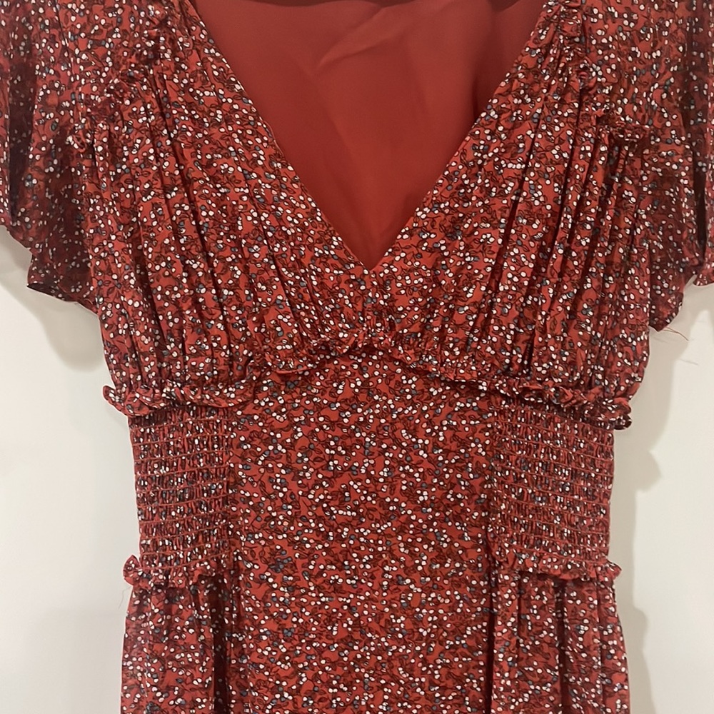 Max Studio Flutter Sleeve Ruffle Dress *new* - Picture 2 of 4